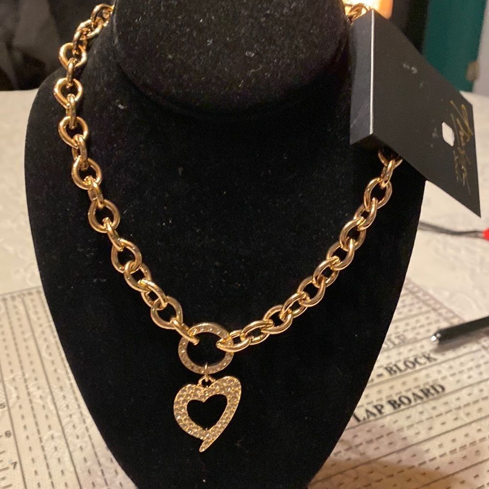 NWT Thalia Sodi GLD Sig Heart DRP Necklace